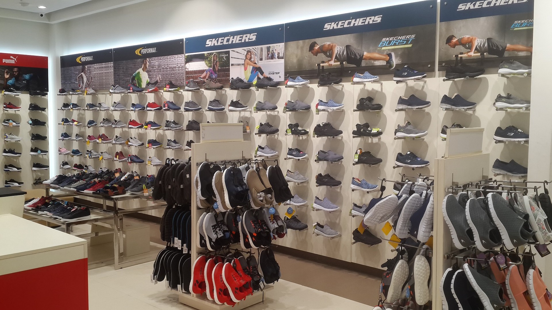 Nike & Puma Sports Shoe Feature Wall