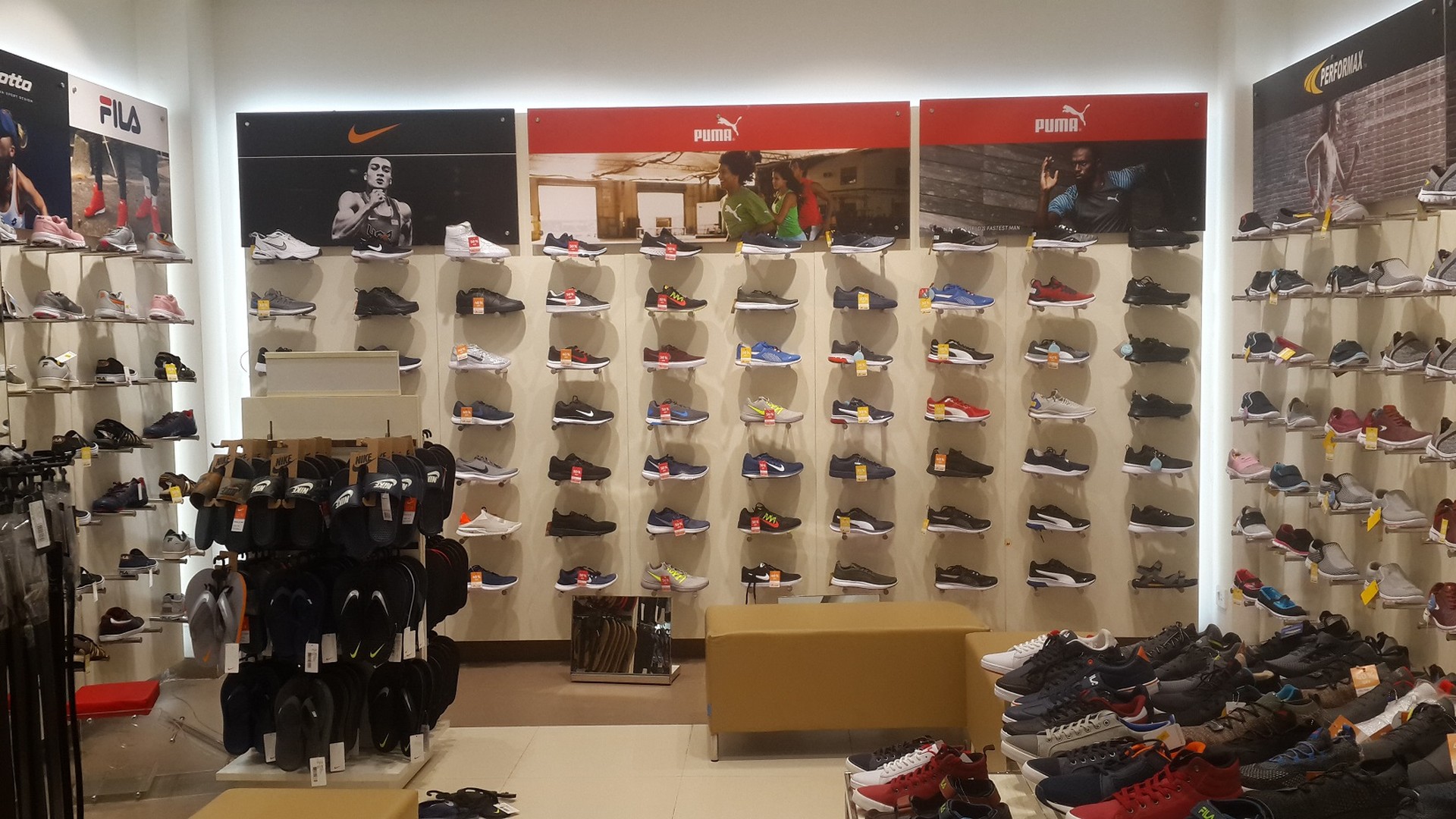 Branded Sports Footwear Wall & Central Islands