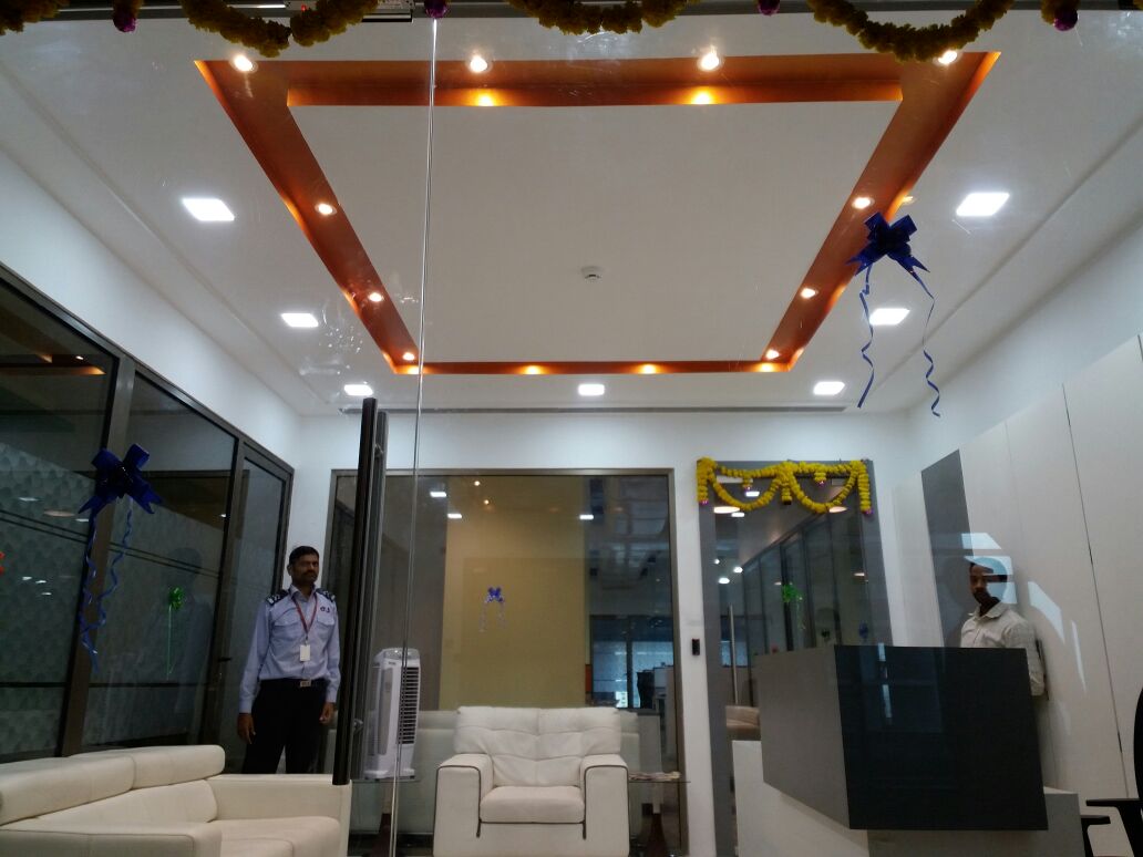 Executive Reception Lobby with Golden Cove Ceiling