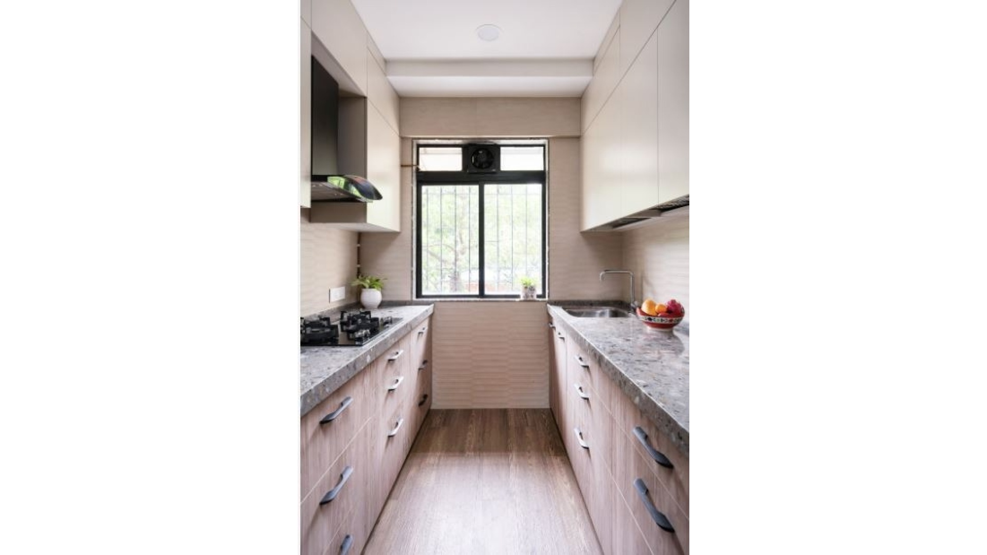 Parallel Galley Kitchen with Deep Ergonomic Drawers