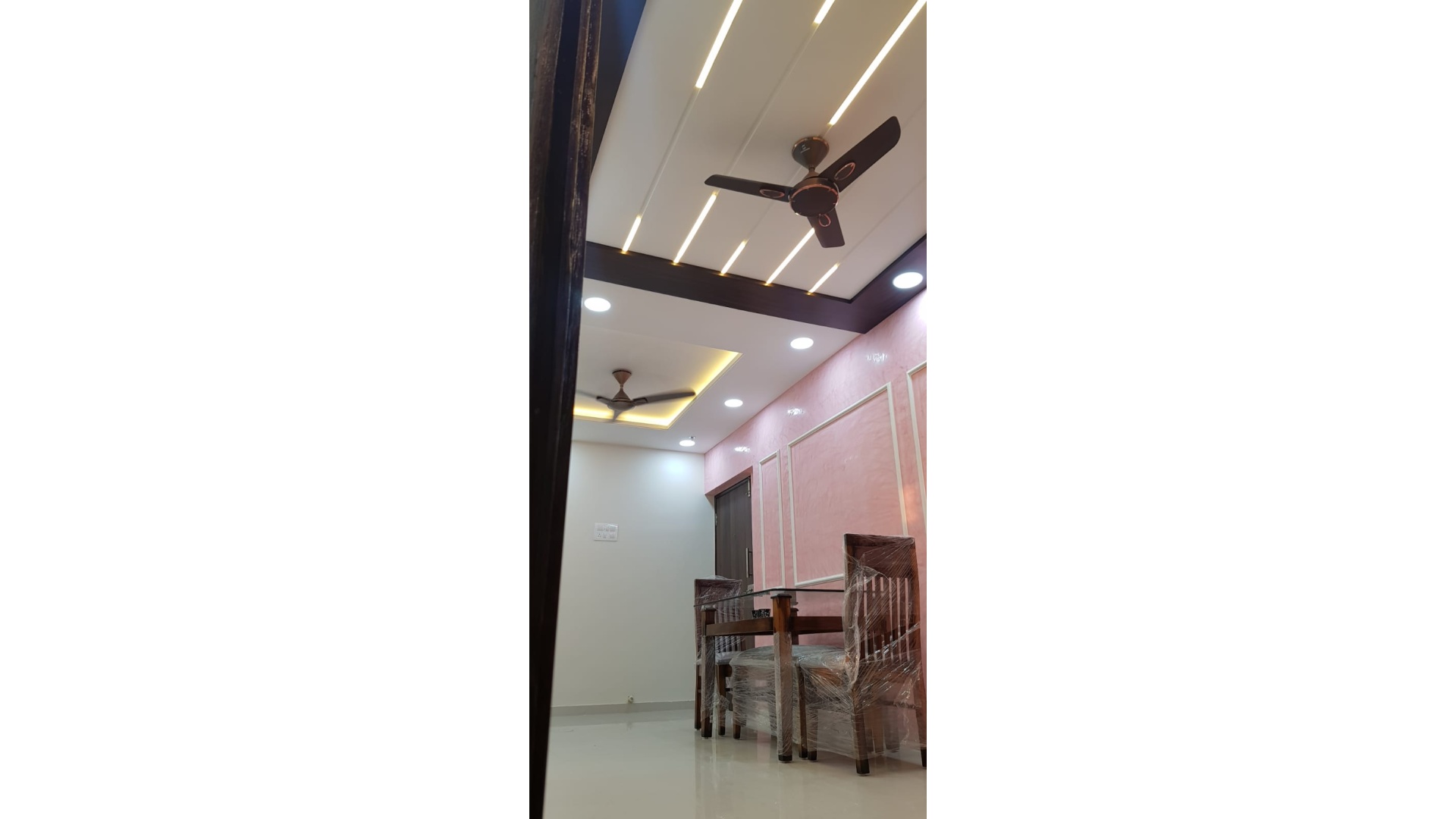 Modular Kitchen Platform with Quartz Countertop & Mosaic Backsplash